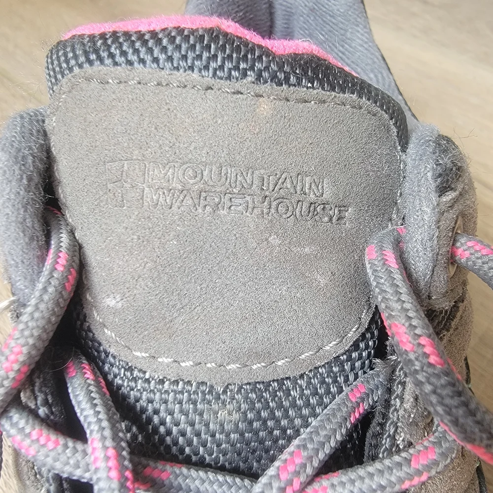 Mountain Warehouse Kids Girls Stampede Waterproof Hiking Shoes Grey Pink US Sz 2